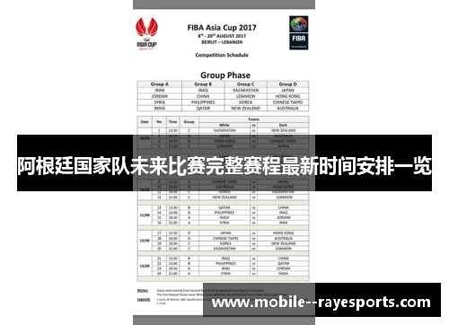 阿根廷国家队未来比赛完整赛程最新时间安排一览